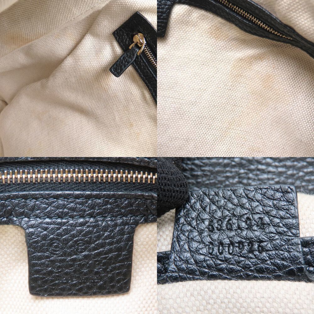 GUCCI Black Leather Shoulder Bag - Picture 8 of 10